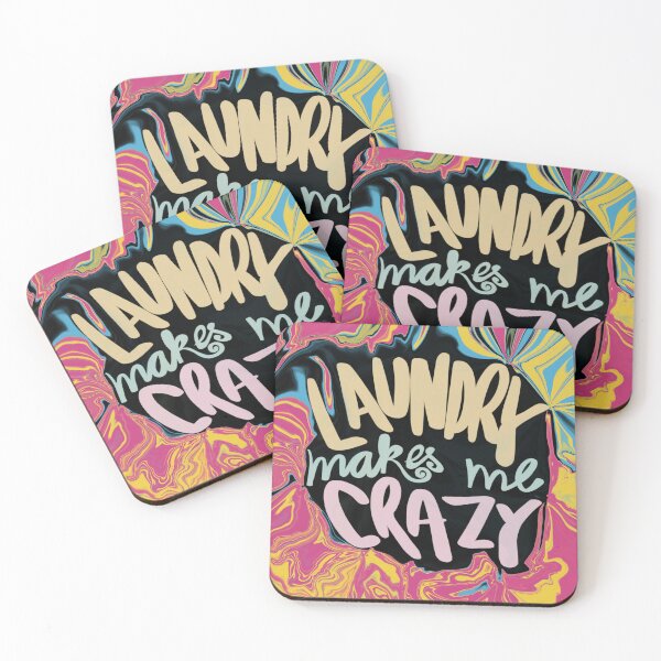 Item preview, Laundry makes me crazy abstract pop art designed and sold by chuckletuckle.