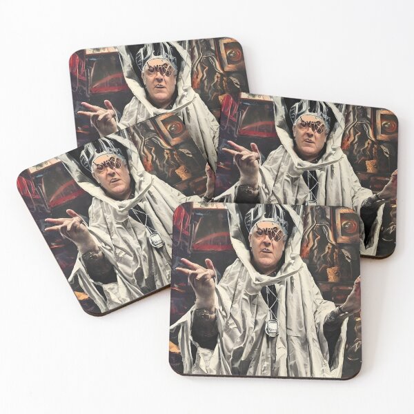 Item preview, Cyberpunk Aleister Crowley The Great Beast of Thelema painted in a Surrealist and Impressionist style designed and sold by Ataraxia  Apparel.