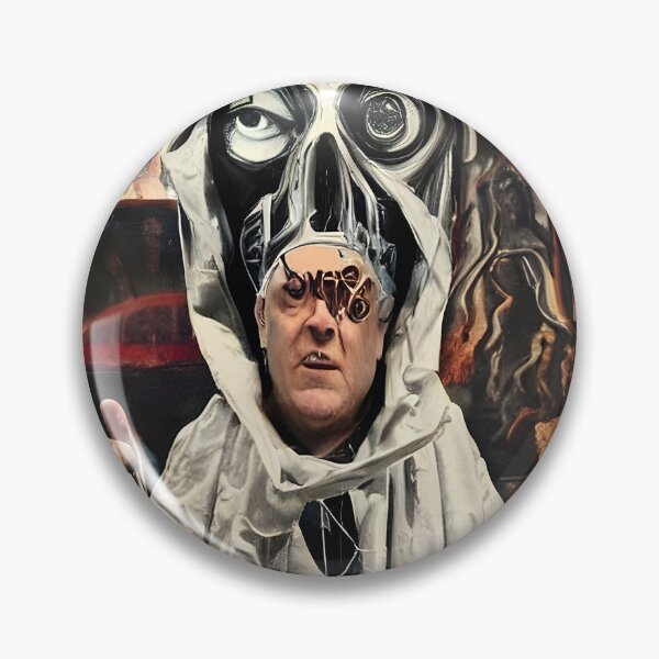 Item preview, Cyberpunk Aleister Crowley The Great Beast of Thelema painted in a Surrealist and Impressionist style designed and sold by Ataraxia  Apparel.
