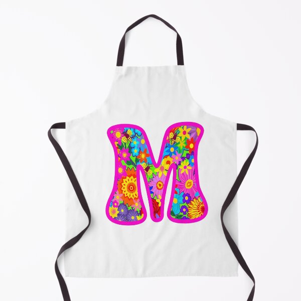 Item preview, Pink Floral Alphabet Letter M – Colorful Boho Psychedelic Flower Typography Art designed and sold by Vividality.