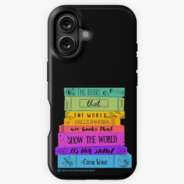 Item preview, Wilde Anti-Censorship Quote with Books (Dark Backgrounds) designed and sold by Illinois Heartland Library System.