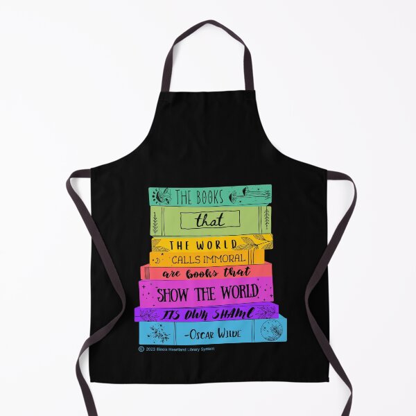 Item preview, Wilde Anti-Censorship Quote with Books (Dark Backgrounds) designed and sold by Illinois Heartland Library System.