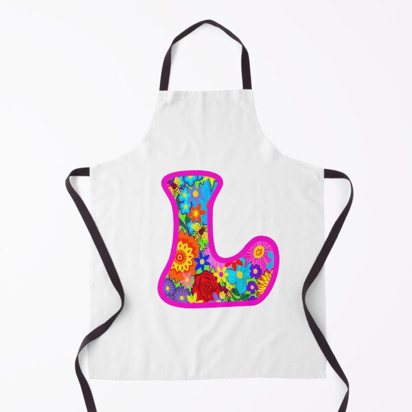Item preview, Pink Floral Alphabet Letter L – Colorful Boho Psychedelic Flower Typography Art designed and sold by Vividality.