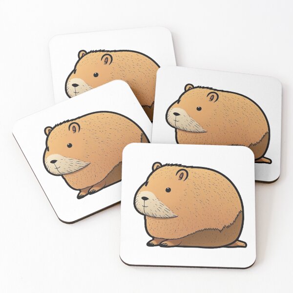 Item preview, Fat Capybara Capy Cartoon Drawing designed and sold by KodakDesigns.