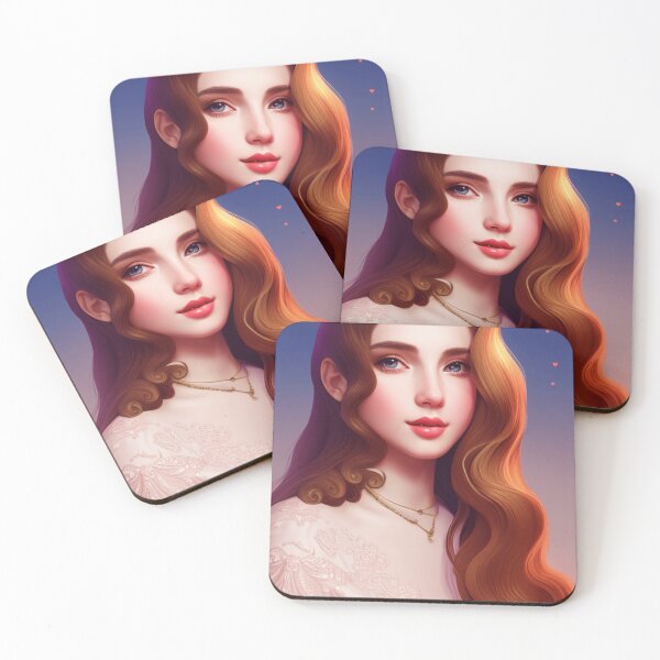 Item preview, Young woman with brown hair and gentle smile designed and sold by Girly-Universe.