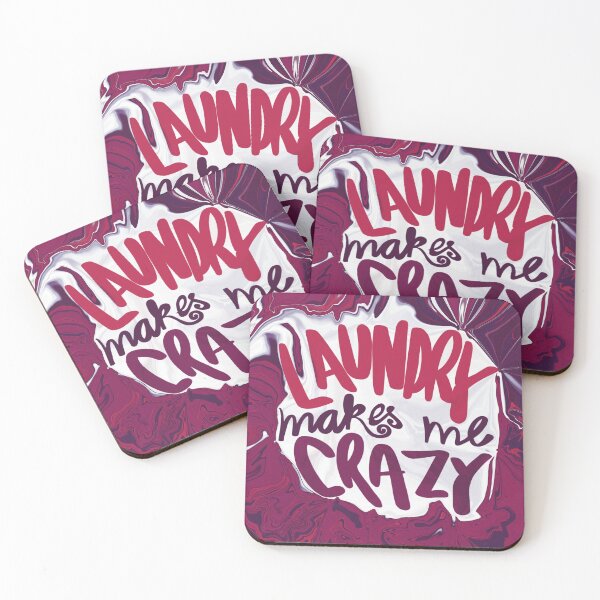 Item preview, Laundry makes me crazy red/purple abstract fluid art designed and sold by chuckletuckle.