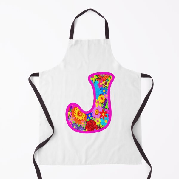 Item preview, Pink Floral Alphabet Letter J – Colorful Boho Psychedelic Flower Typography Art designed and sold by Vividality.