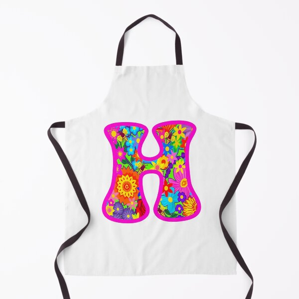 Item preview, Pink Floral Alphabet Letter H – Colorful Boho Psychedelic Flower Typography Art designed and sold by Vividality.