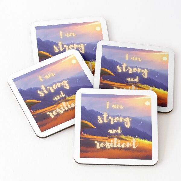 Item preview, Positive affirmation: I am strong and resilient. designed and sold by PhotoDesignNZ.