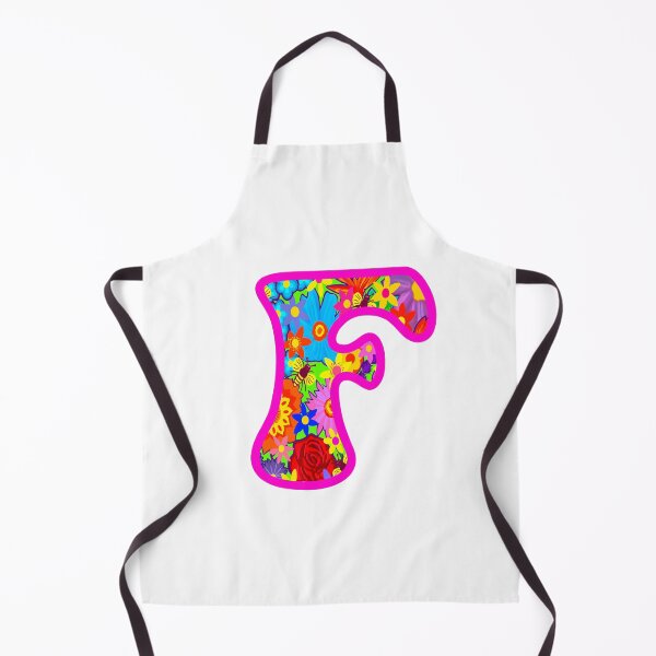 Item preview, Pink Floral Alphabet Letter F – Colorful Boho Psychedelic Flower Typography Art designed and sold by Vividality.