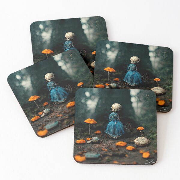 Item preview, Dead Fairy Blue - creepy fairy with mushrooms, mythical creature designed and sold by ThatFeeling.