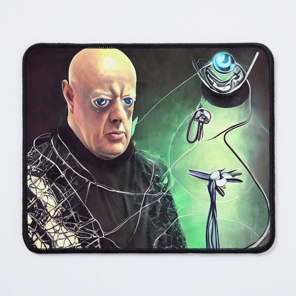 Item preview, Cyberpunk Aleister Crowley The Great Beast of Thelema painted in a Surrealist and Impressionist style designed and sold by Ataraxia  Apparel.