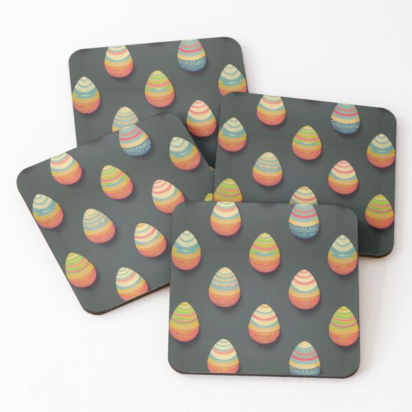 Item preview, Colorful eggs, easter, grey background designed and sold by YeKnot.