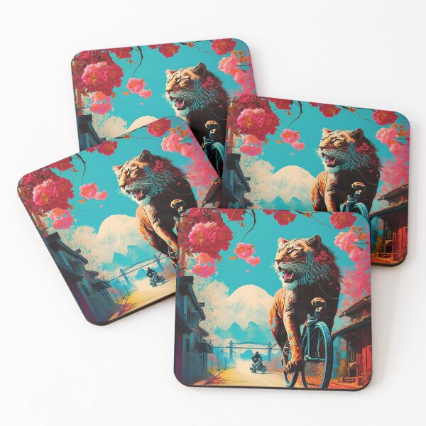 Item preview, Lion Riding his Bicycle Exploring the Urban Jungle designed and sold by wildcrazylove.
