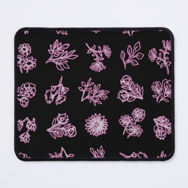 Item preview, Boho Flowers vintage pink line art designed and sold by chuckletuckle.