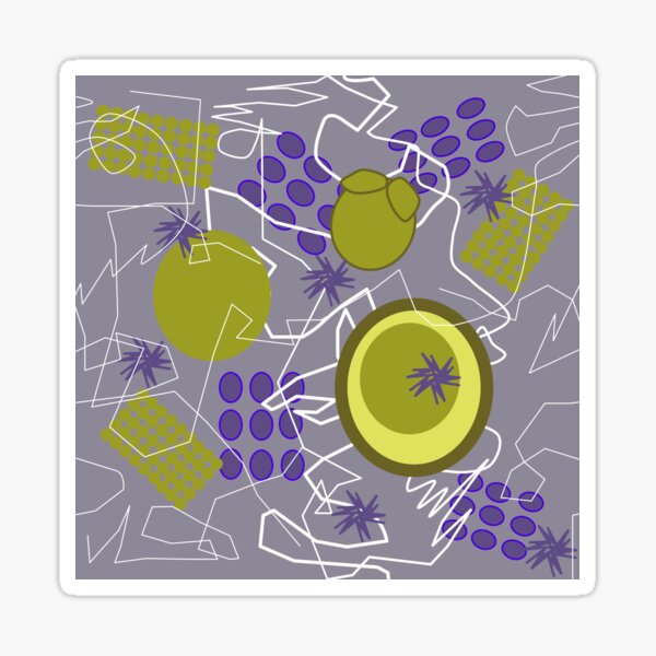 Abstract 8 purple Sticker