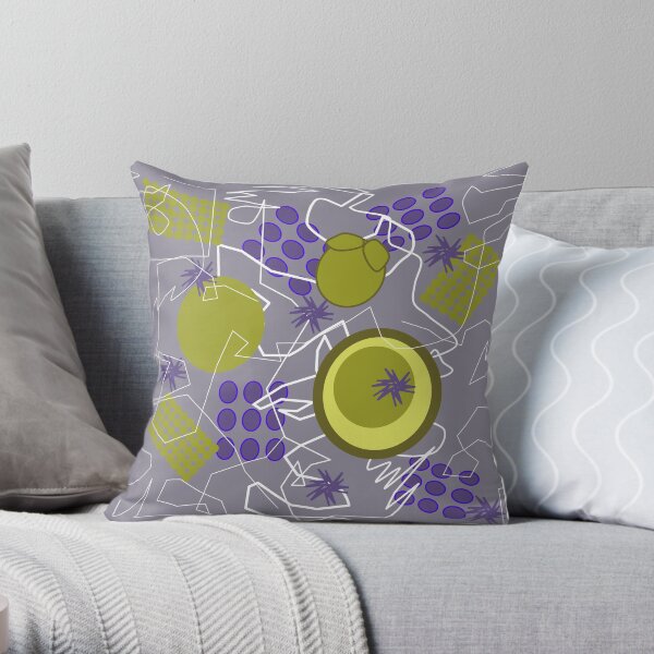 Abstract 8 purple Throw Pillow