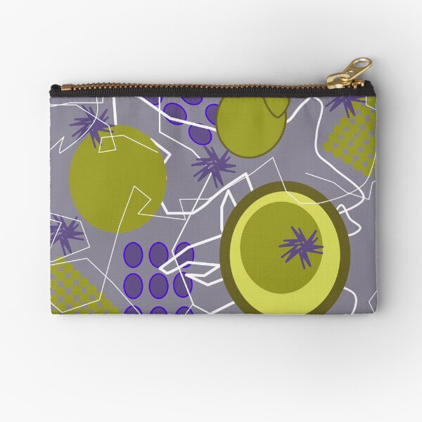 Abstract 8 purple Zipper Pouch