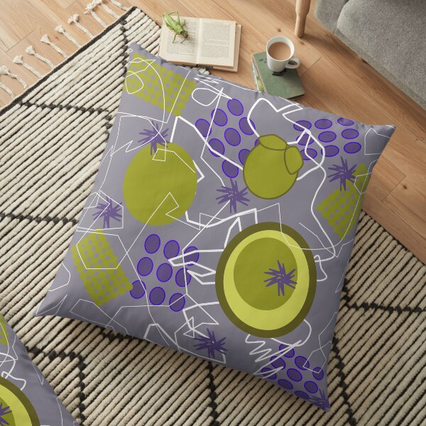 Abstract 8 purple Floor Pillow