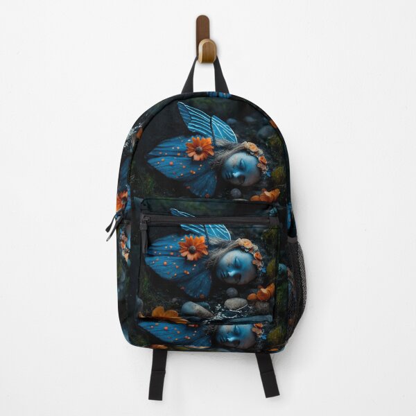 Item preview, Dead Fairy Blue - fairy with orange flowers, mythical creature designed and sold by ThatFeeling.
