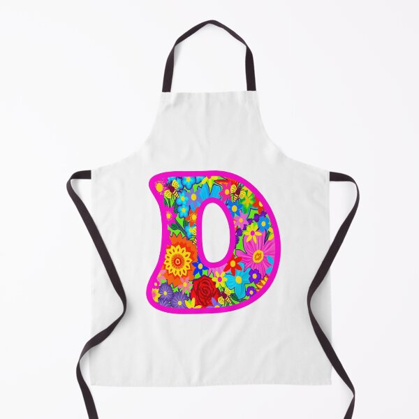 Item preview, Pink Floral Alphabet Letter D – Colorful Boho Psychedelic Flower Typography Art designed and sold by Vividality.