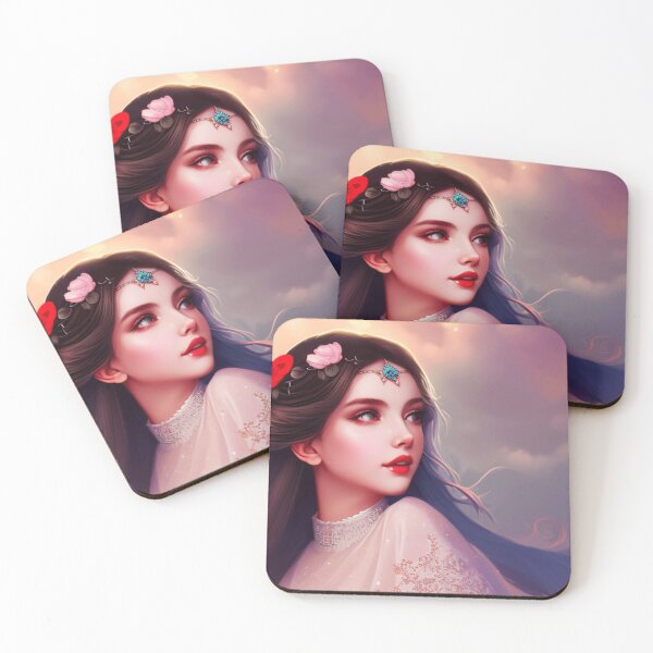 Item preview, Young woman with two colored eyes designed and sold by Girly-Universe.