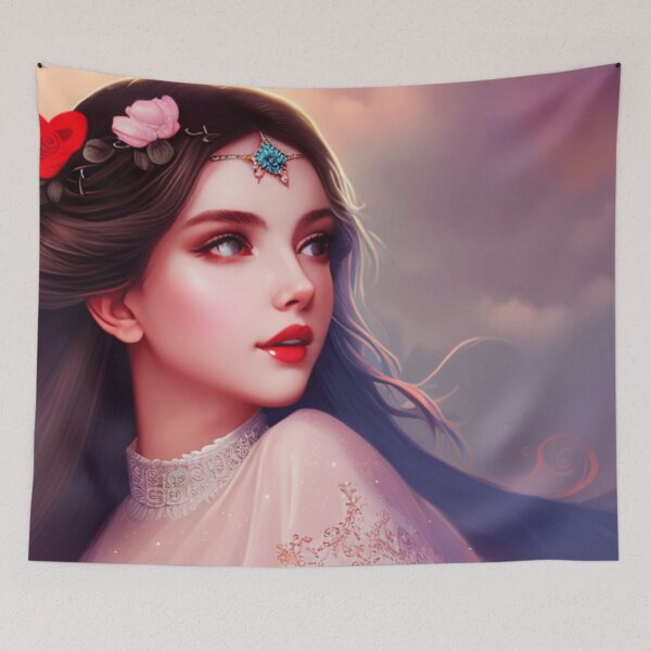 Item preview, Young woman with two colored eyes designed and sold by Girly-Universe.