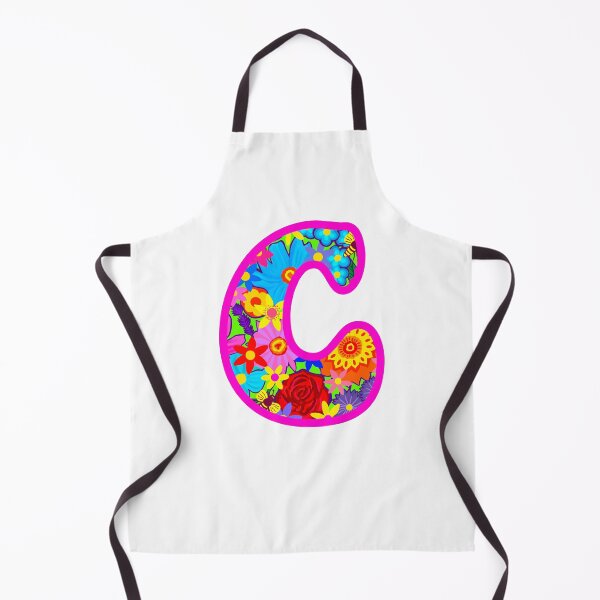 Item preview, Pink Floral Alphabet Letter C – Colorful Boho Psychedelic Flower Typography Art designed and sold by Vividality.