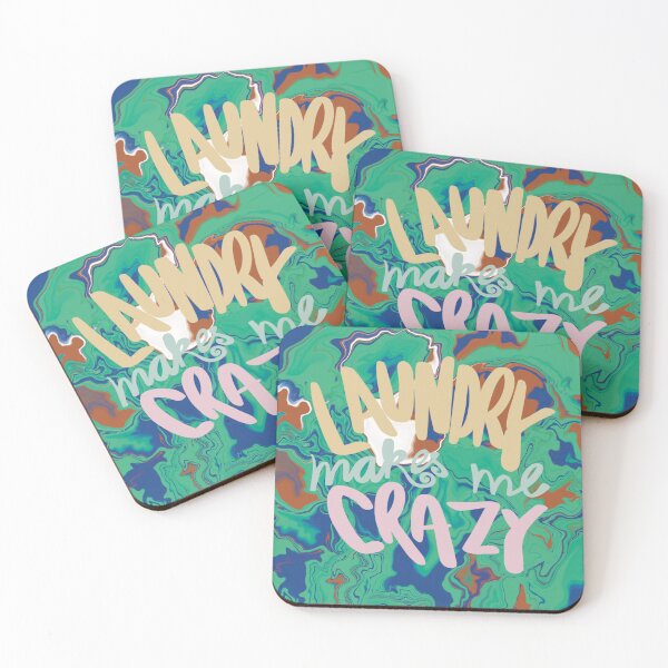 Item preview, Laundry makes me crazy green abstract fluid typography designed and sold by chuckletuckle.