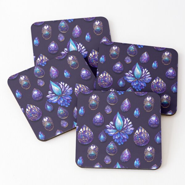 Item preview, Purple gemstones, dark pattern designed and sold by YeKnot.