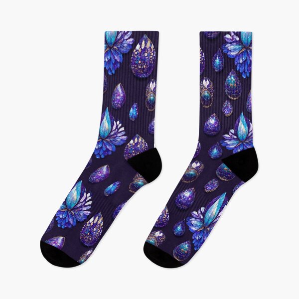 Item preview, Purple gemstones, dark pattern designed and sold by YeKnot.
