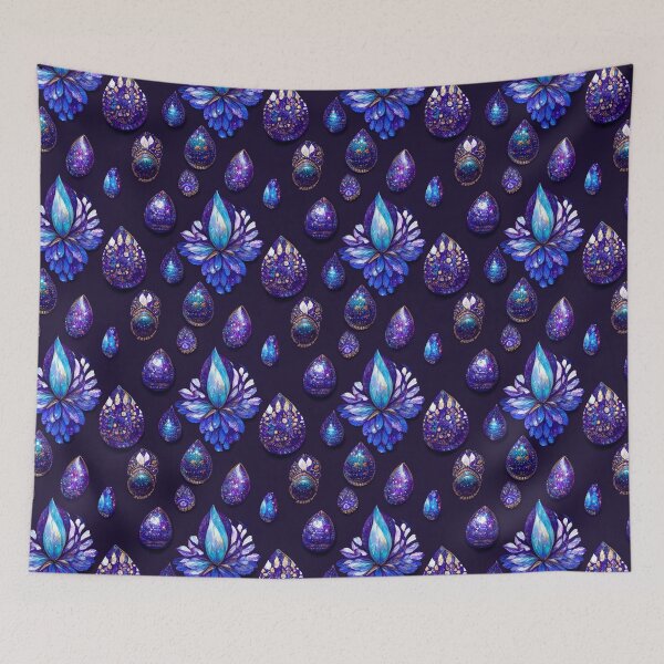 Item preview, Purple gemstones, dark pattern designed and sold by YeKnot.