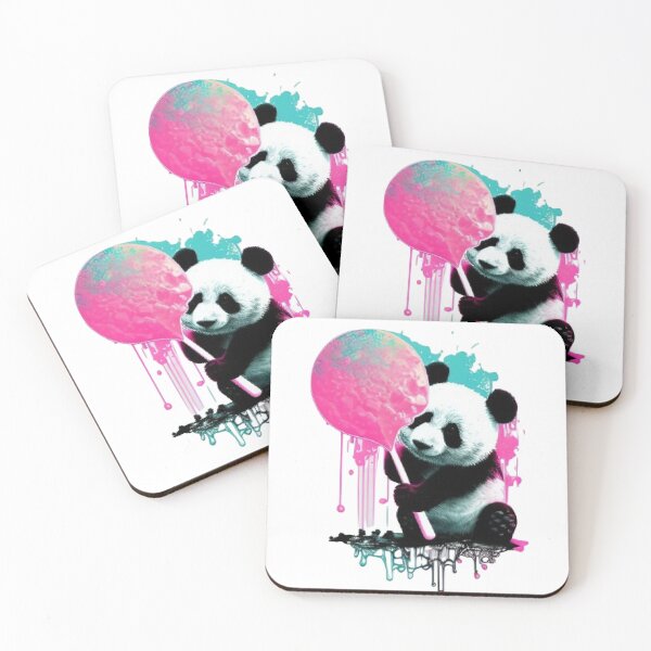 Item preview, Pop art panda with candy designed and sold by dreamwish.