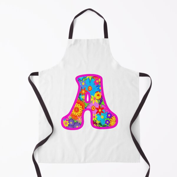 Item preview, Pink Floral Alphabet Letter A – Colorful Boho Psychedelic Flower Typography Art designed and sold by Vividality.