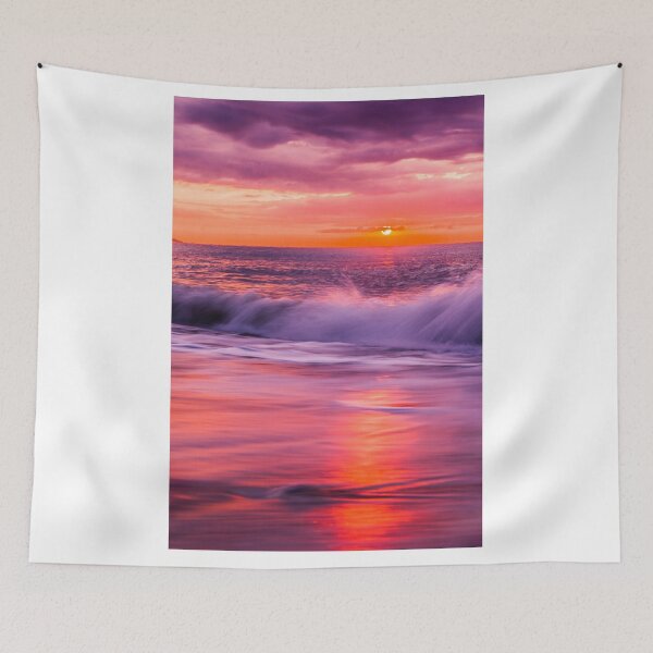 Item preview, Colorful sunrise at the sea with waves designed and sold by Marc Alexander Kunze.