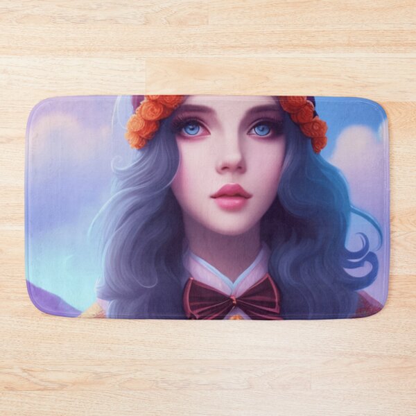 Item preview, Young woman with blue hair and blue eyes designed and sold by Girly-Universe.