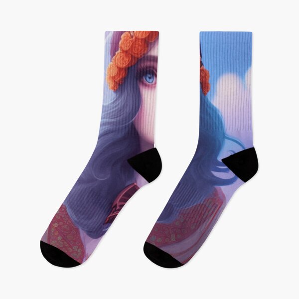 Item preview, Young woman with blue hair and blue eyes designed and sold by Girly-Universe.