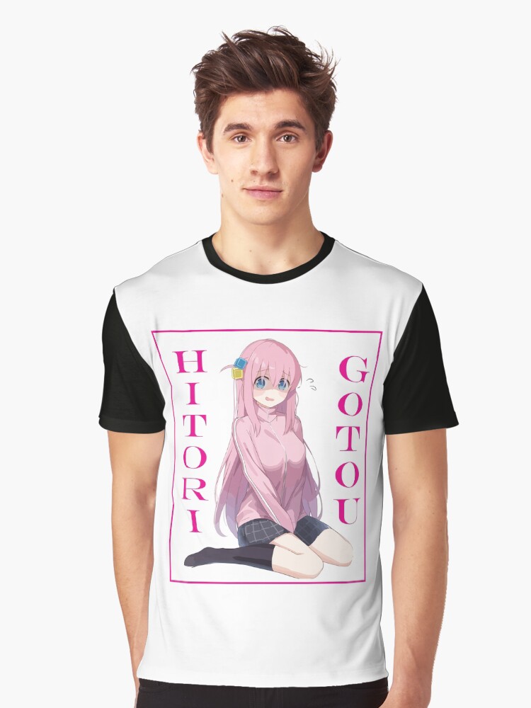 Aperçu 1 sur 5. T-shirt graphique avec l'œuvre BOCCHI LE ROCHER!HITORI GOTOU créée et vendue par ALAAWII.