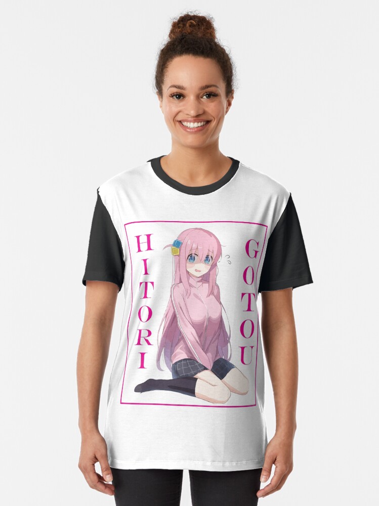 Aperçu 2 sur 5. T-shirt graphique avec l'œuvre BOCCHI LE ROCHER!HITORI GOTOU créée et vendue par ALAAWII.