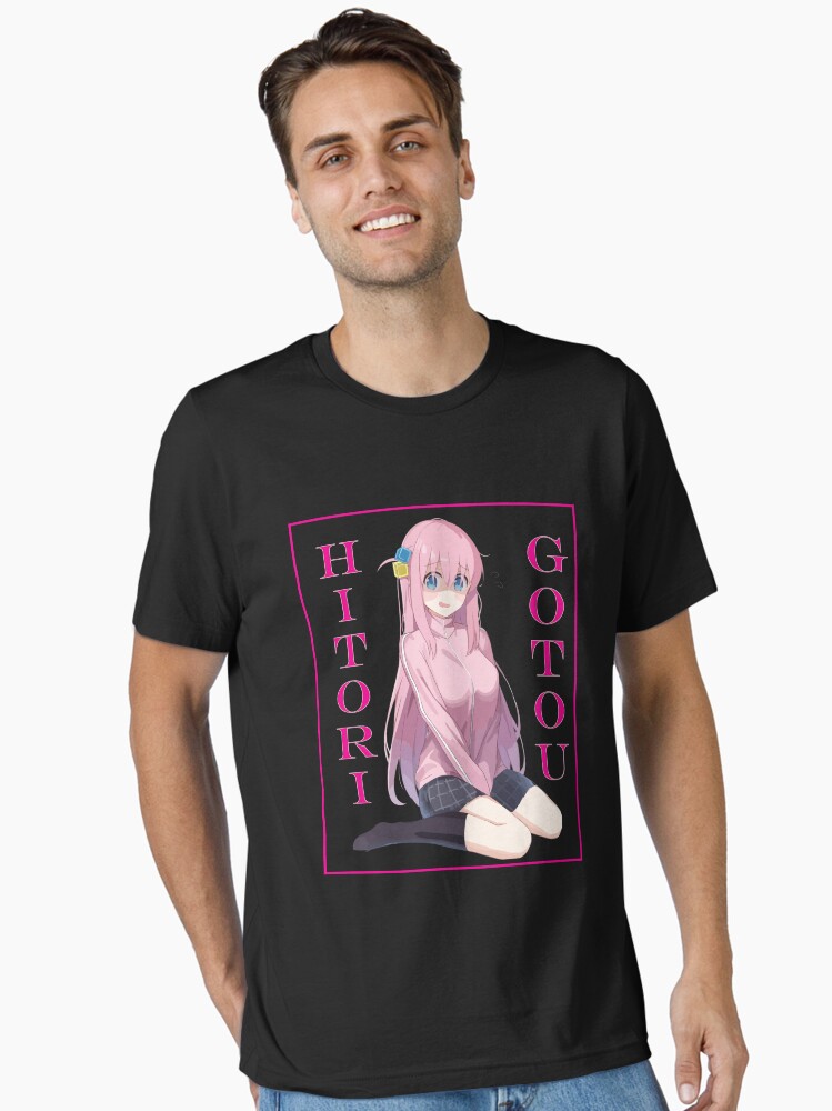 Aperçu 1 sur 7. T-shirt essentiel avec l'œuvre BOCCHI LE ROCHER!HITORI GOTOU créée et vendue par ALAAWII.