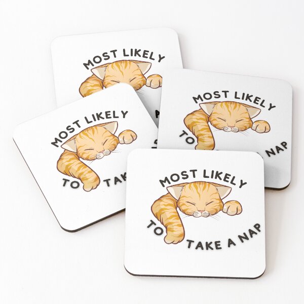 Item preview, most likely to take a nap Sticker designed and sold by agacoin.