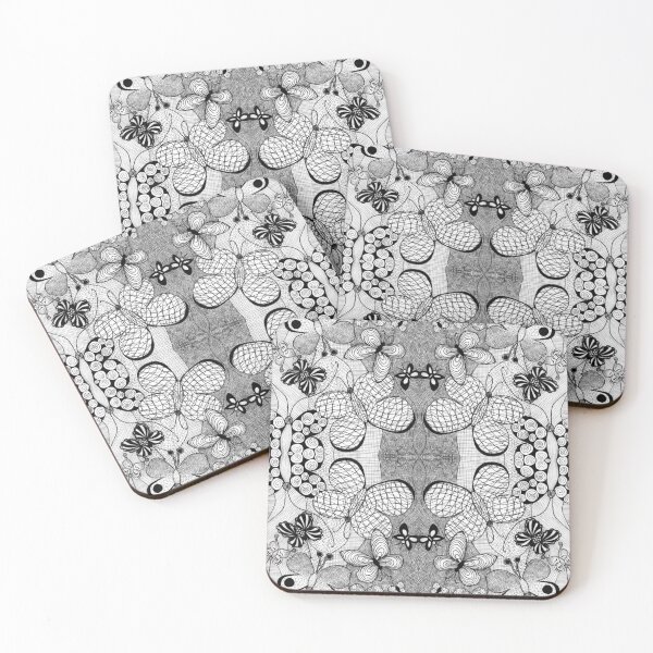 Item preview, Scattered Graphite Fluttering Butterflies designed and sold by Nalinne Jones.