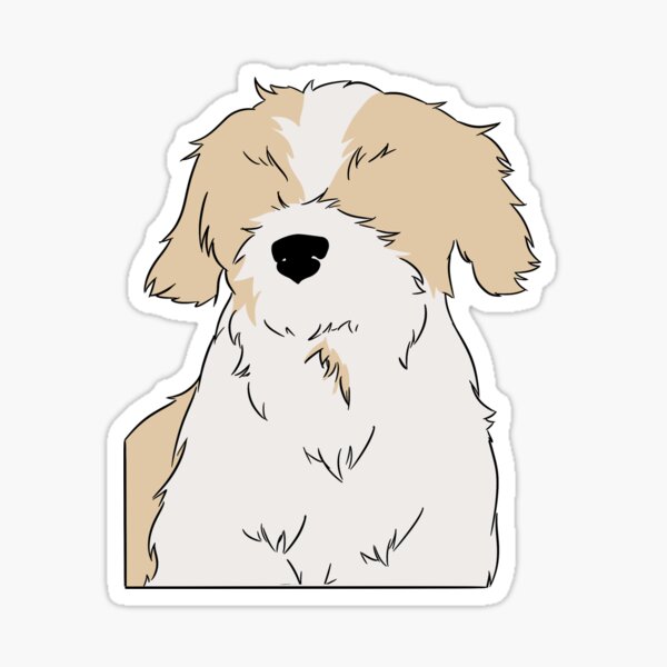 Tan + White Dog Sticker