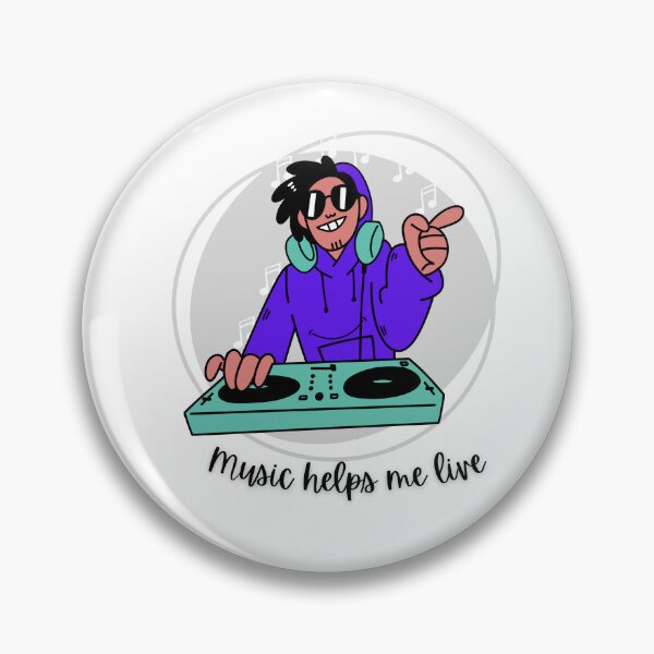 Item preview, Music helps me live: catchy design for music lovers designed and sold by Dasmodernkid.
