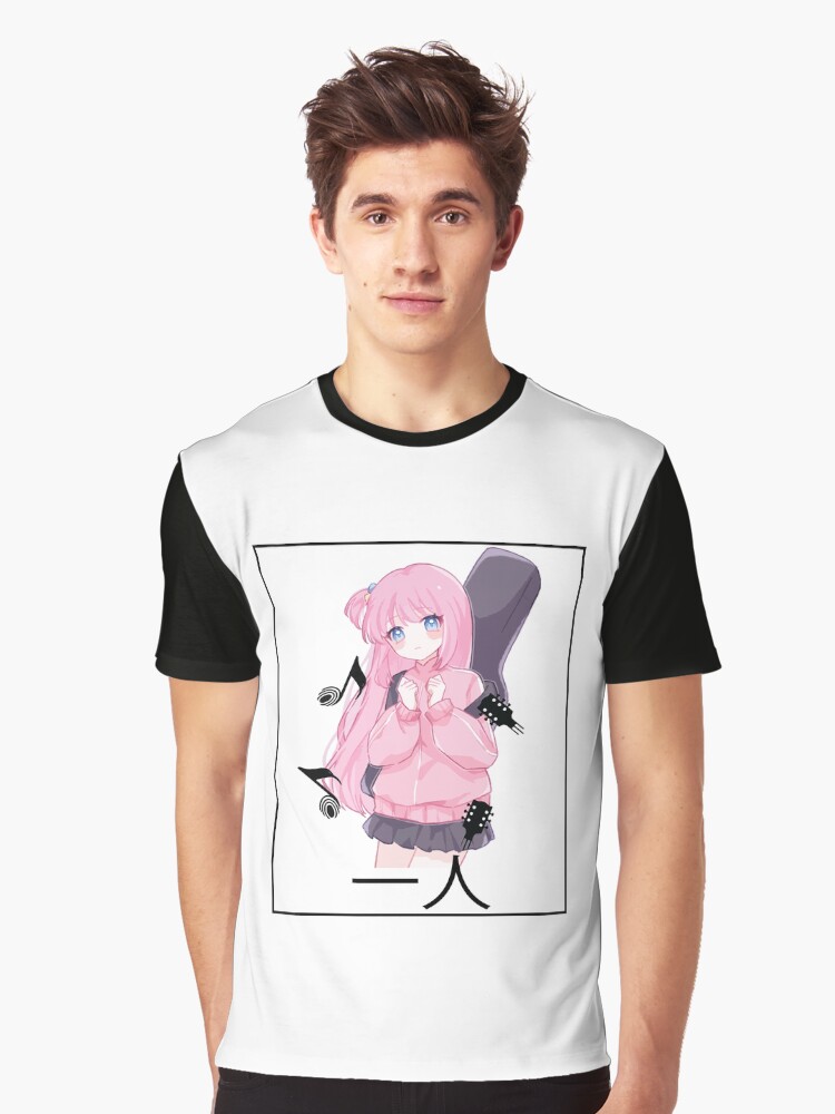 Aperçu 1 sur 5. T-shirt graphique avec l'œuvre BOCHI LE ROCHER HITORI GOTOU créée et vendue par ALAAWII.