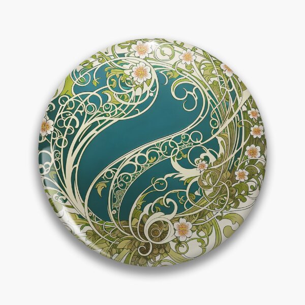 Artikelvorschau, Blumenode im Jugendstil an Alphonse Mucha entworfen und verkauft von entwithanaxe.
