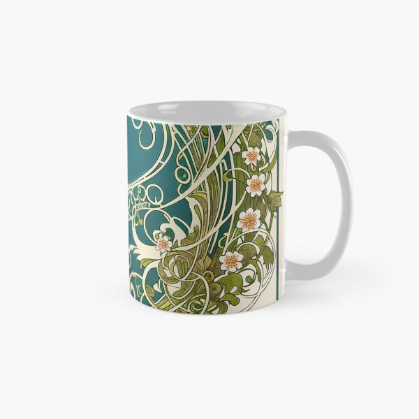 Artikelvorschau, Blumenode im Jugendstil an Alphonse Mucha entworfen und verkauft von entwithanaxe.