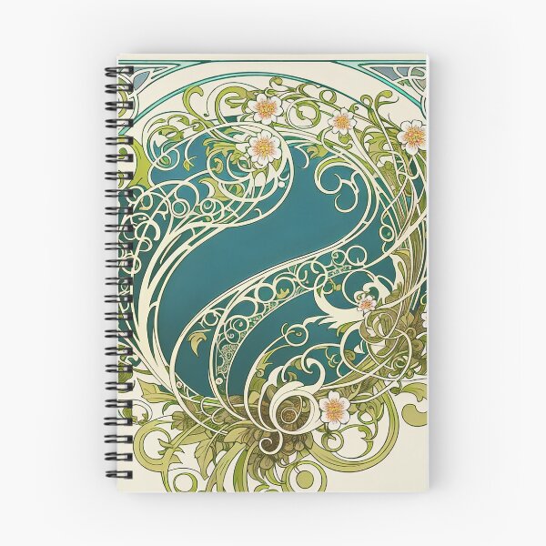 Item preview, Art Nouveau Floral Oda a Alphonse Mucha designed and sold by entwithanaxe.