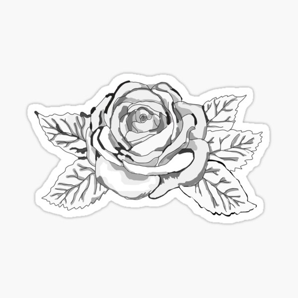 Black And White Rose Stickers Redbubble - aesthetic white roses roblox