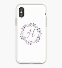 Monogram Letter H | Personalised | Watercolor Design iPhone Case